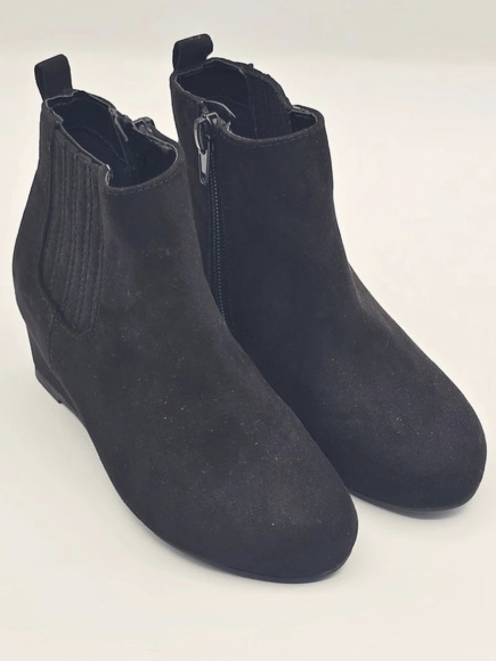 Harper Canyon Black Wedge Ankle Boots New Size 11 Kids